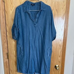 Velvet Heart Los Angeles Casual Blue Denim Boho Dress XL